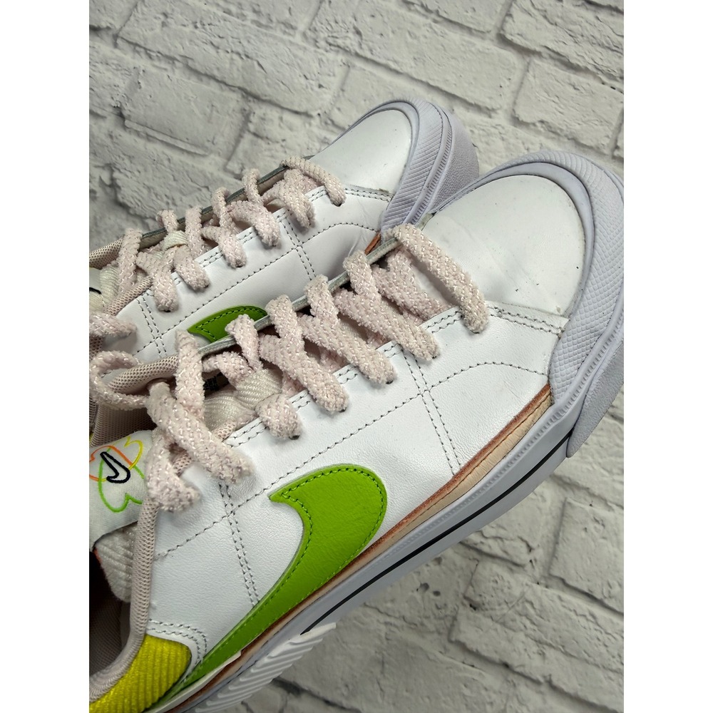 Nike Court Legacy Lift Womens 9 White Green FD0872-100 Excellent Platform Shoe - Picture 4 of 10